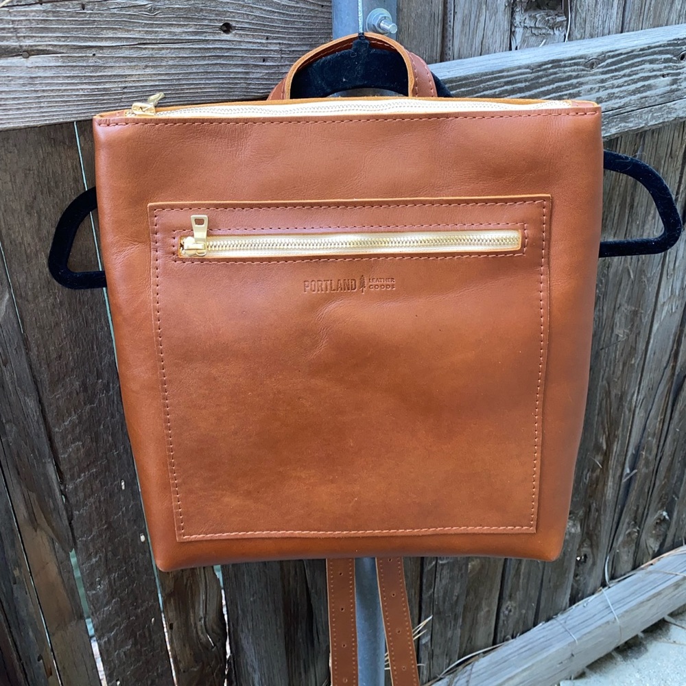 Honey Leather Tote Backpack Portland Leather Goods